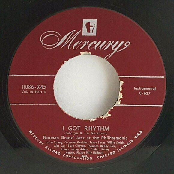 Jazz at the Philharmonic Vol 14 Record Set of 3 Lester Young 45 rpm Norman Granz - Picture 7 of 9